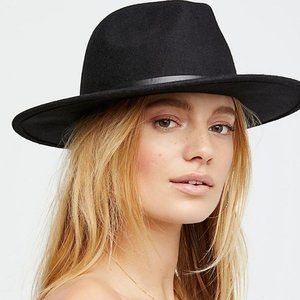 Free People Wythe Leather Band Felt Hat